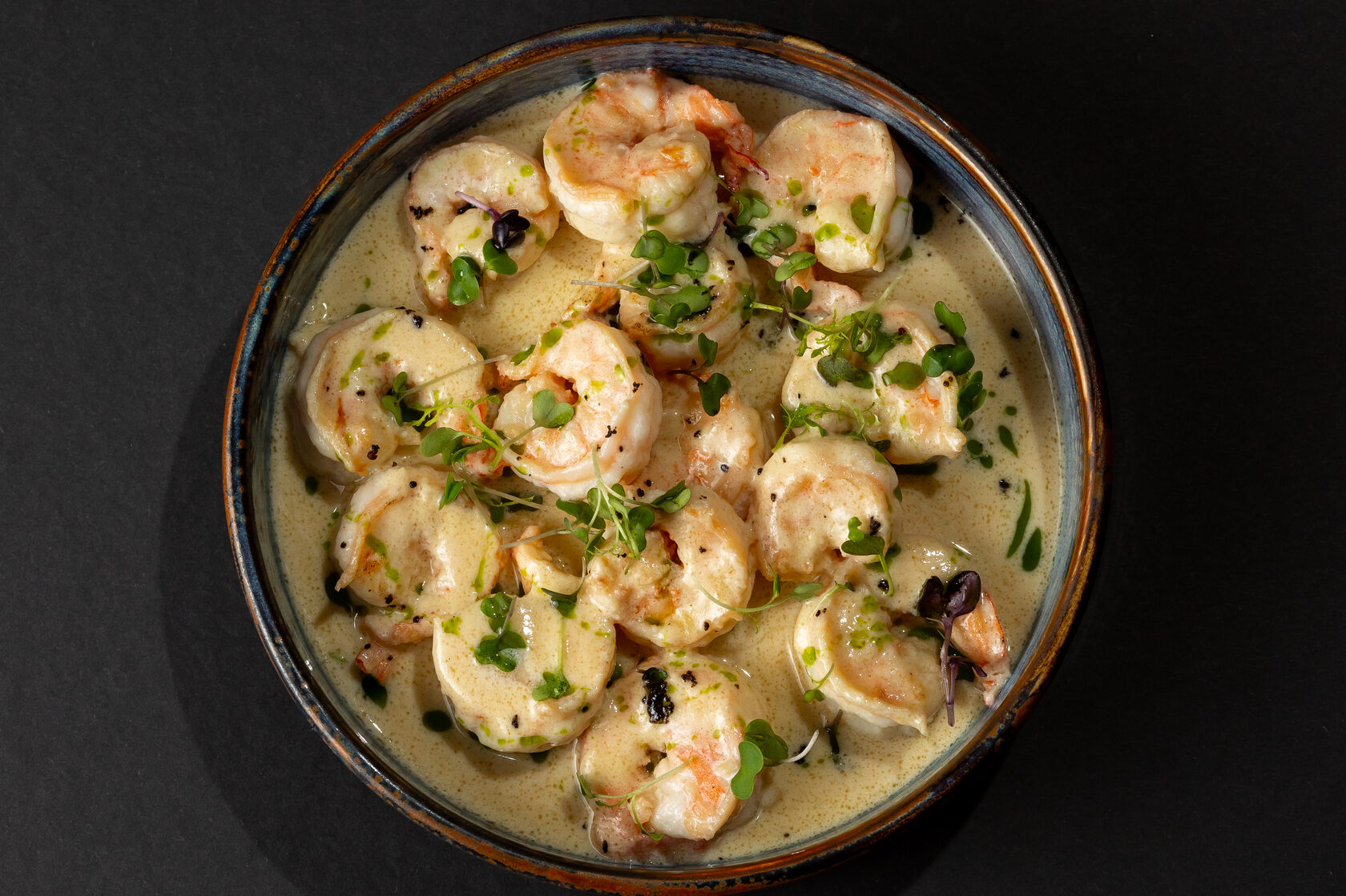 Королевские креветки в соусе "Том кха"